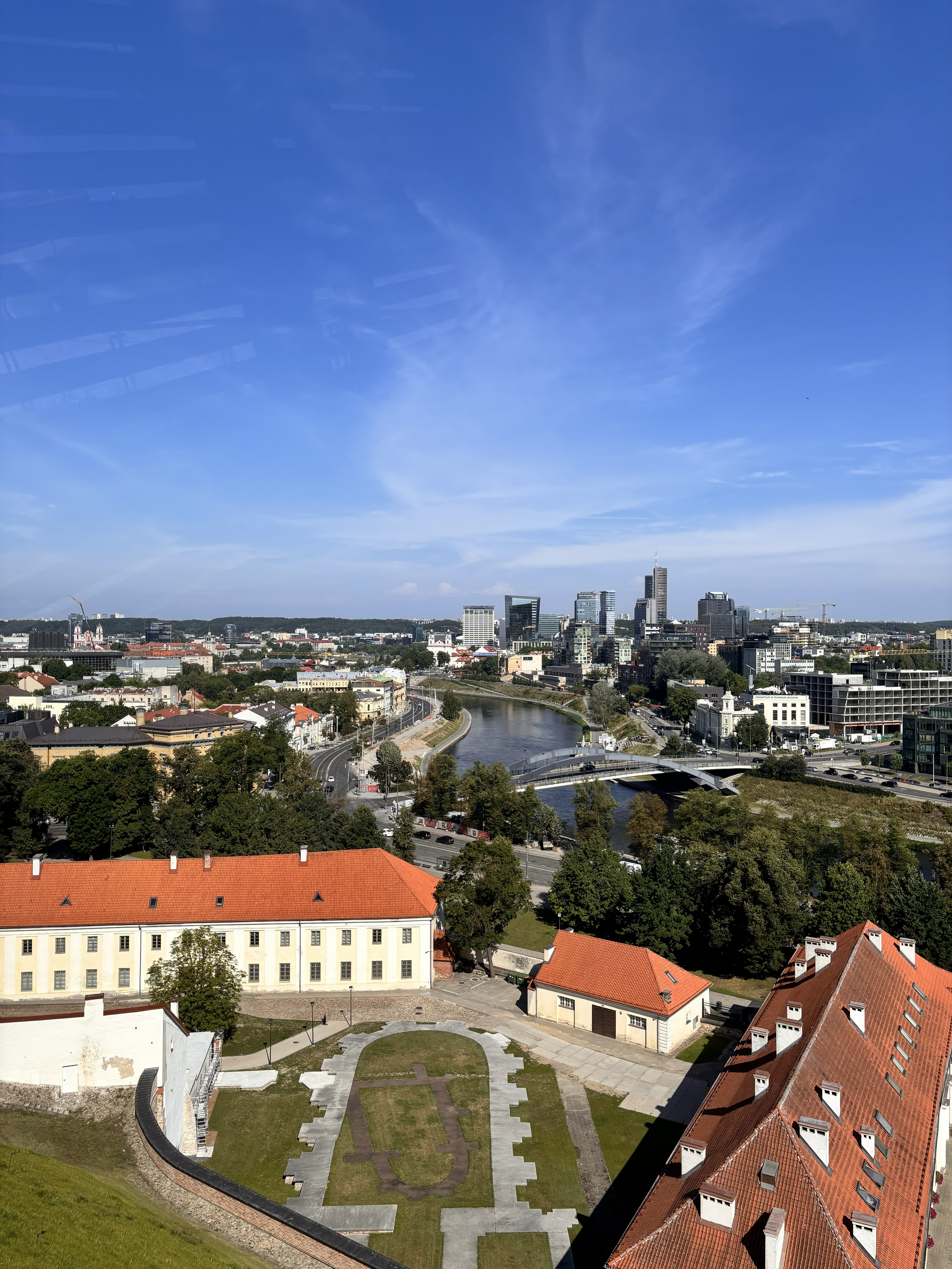 Vilnius from above - soft rooftops, old buildings, and the exact view that made me start mentally moving there.