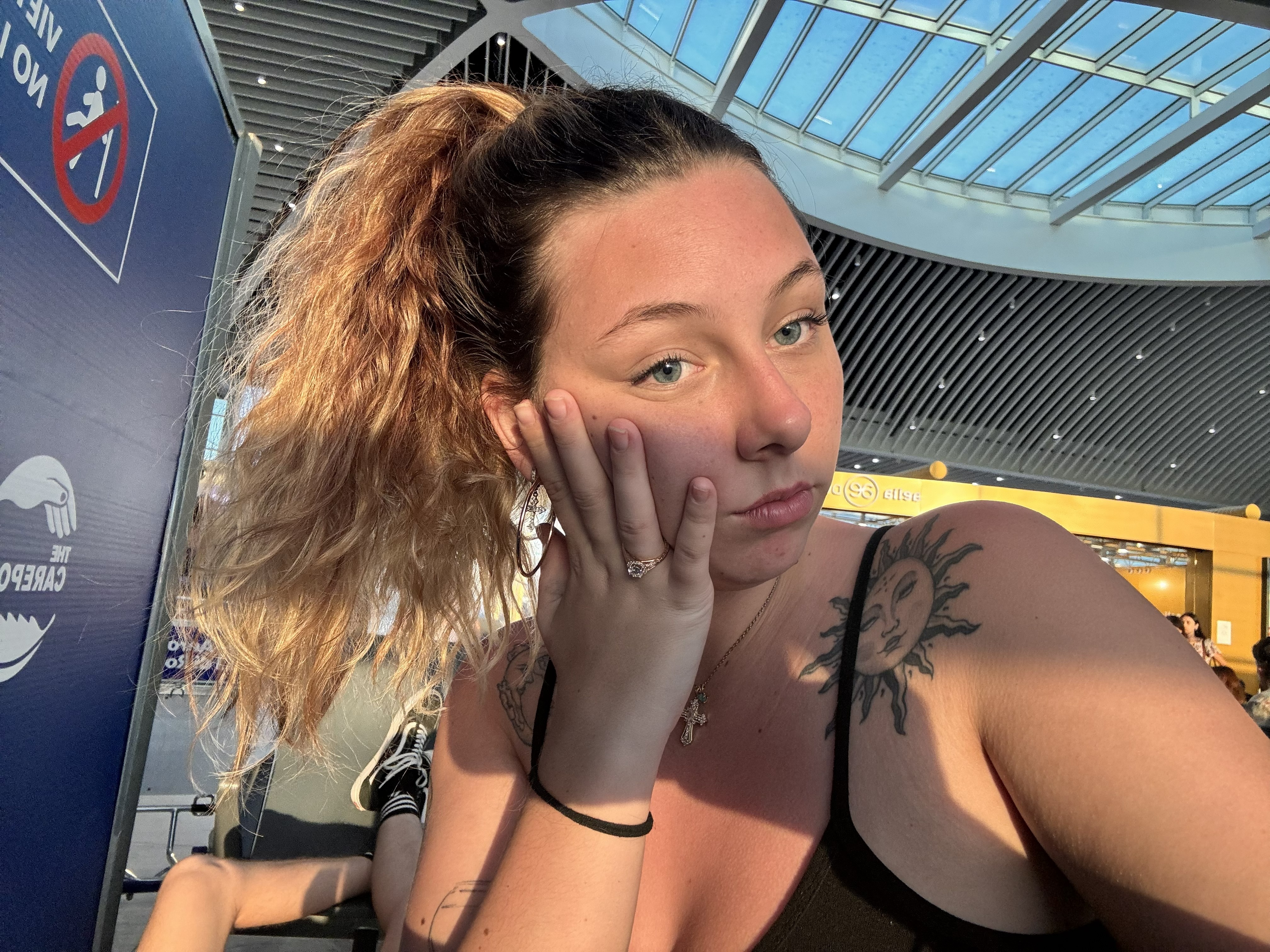 Airport selfie in Croatia
